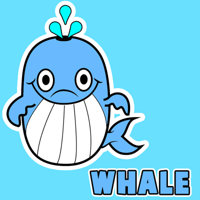 How to draw a Cartoon Whale with easy step by step drawing tutorial How to draw a Cartoon Whale with easy step by step drawing tutorial