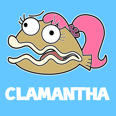 How to draw Clamantha from Fish Hooks with easy step by step drawing tutorial