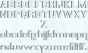 Use Graph Paper to Draw Shadows on the Left Side of Each Letter