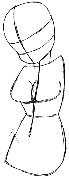 Step 3 : Drawing Lum Invader from Urusei Yatsura Easy Steps Lesson Step 3 : Drawing Lum Invader from Urusei Yatsura Easy Steps Lesson