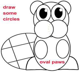 Step 4 : Drawing a Cartoon Beaver Easy Steps Lesson Step 4 : Drawing a Cartoon Beaver Easy Steps Lesson