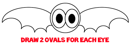 Step 4 : Drawing a Cartoon Vampire Bat Easy Steps Lesson Step 4 : Drawing a Cartoon Vampire Bat Easy Steps Lesson