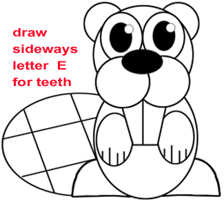 Step 5 : Drawing a Cartoon Beaver Easy Steps Lesson Step 5 : Drawing a Cartoon Beaver Easy Steps Lesson