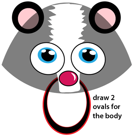 Step 6 : Drawing Cartoon Skunk Easy Steps Lesson Step 6 : Drawing Cartoon Skunk Easy Steps Lesson