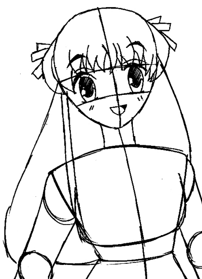Step 8 : Drawing Tohru Honda from Fruits Basket Easy Steps Lesson Step 8 : Drawing Tohru Honda from Fruits Basket Easy Steps Lesson