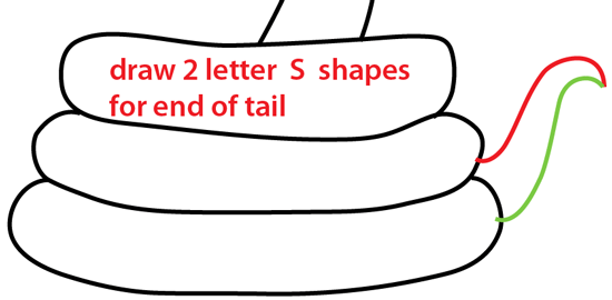Step 8 : Drawing Cartoon Snake Easy Steps Lesson Step 8 : Drawing Cartoon Snake Easy Steps Lesson