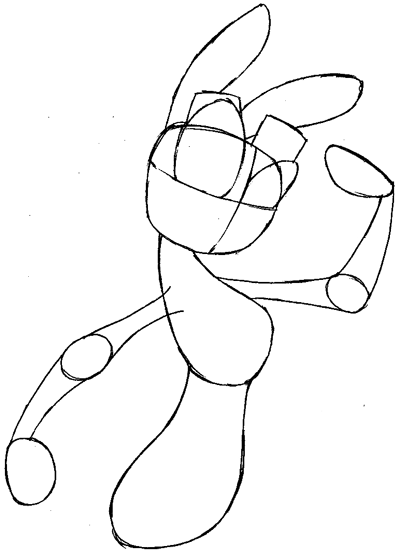 Step 5 : Drawing Daxter from the Jak and Daxter Easy Steps Lesson Step 5 : Drawing Daxter from the Jak and Daxter Easy Steps Lesson