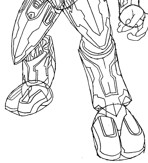 Step 12 : Drawing The Elite from Halo Easy Steps Lesson Step 12 : Drawing The Elite from Halo Easy Steps Lesson