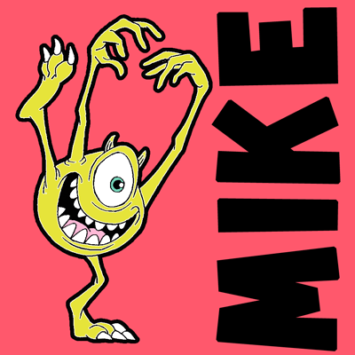 How to draw Mike from Monsters Inc. with easy step by step drawing tutorial
