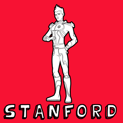 How to draw Stanford from Hot Wheels Battle Force 5 with easy step by step drawing tutorial