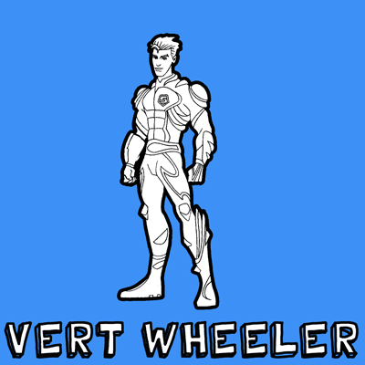 How to draw Vert Wheeler from Hot Wheels Battle Force 5 with easy step by step drawing tutorial