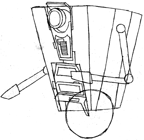 Step 7 : Drawing a Claptrap from the game Borderlands Easy Steps Lesson Step 7 : Drawing a Claptrap from the game Borderlands Easy Steps Lesson