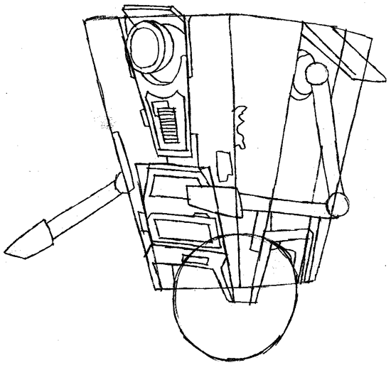 Step 8 : Drawing a Claptrap from the game Borderlands Easy Steps Lesson Step 8 : Drawing a Claptrap from the game Borderlands Easy Steps Lesson