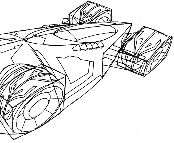 Step 9 : Drawing the Saber from Hot Wheels Battle Force 5 Easy Steps Lesson Step 9 : Drawing the Saber from Hot Wheels Battle Force 5 Easy Steps Lesson