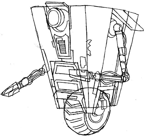 Step 10 : Drawing a Claptrap from the game Borderlands Easy Steps Lesson Step 10 : Drawing a Claptrap from the game Borderlands Easy Steps Lesson