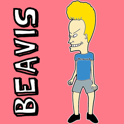 How to draw Beavis from Beavis and Butthead with easy step by step drawing tutorial