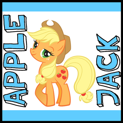 How to draw Apple Jack from My Little Pony with easy step by step drawing tutorial