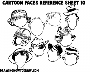 Cartoon Faces Reference Sheets and Examples 10