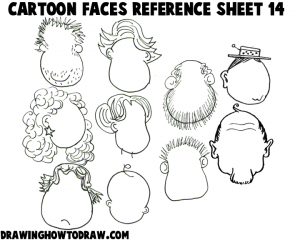 Cartoon Faces Reference Sheets and Examples 14