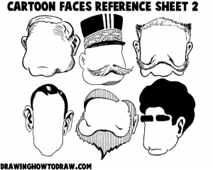 Cartoon Faces Reference Sheets and Examples 2