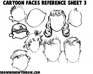 Cartoon Faces Reference Sheets and Examples 3