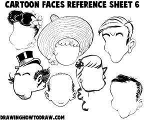 Cartoon Faces Reference Sheets and Examples 6