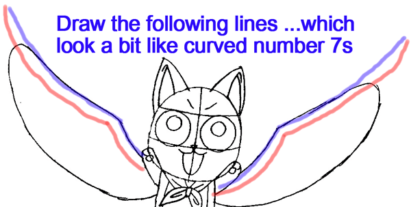 Step 11a : Drawing Exceed Happy from Fairy Tail in Easy Steps Lesson