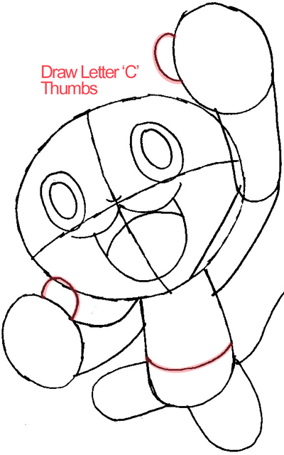 Step 6 : Drawing Pansage from Pokémon in Easy Steps Lesson