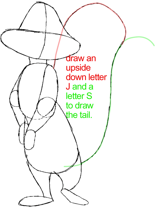 Step 5 : Drawing Penelope Pussycat from Looney Tunes in Easy Steps Lesson