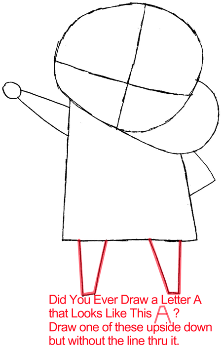 Step 5 : Drawing Shinnosuke Nohara from Crayon Shin Chan in Easy Steps Lesson