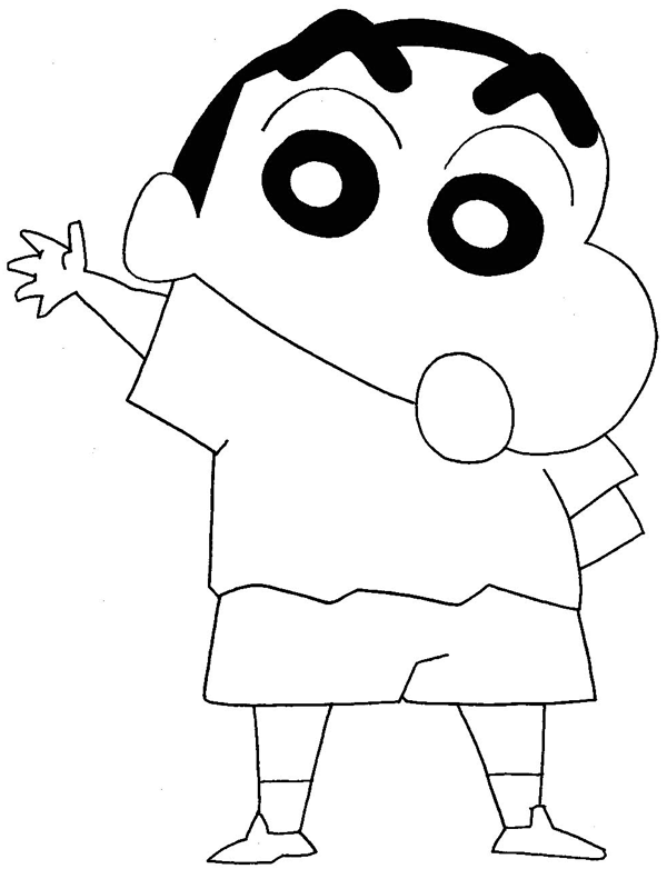 How to draw Shinnosuke Nohara from Crayon Shin Chan from with easy step by step drawing tutorial