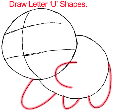Step 3 : Drawing Tepig from Pokémon in Easy Steps Lesson
