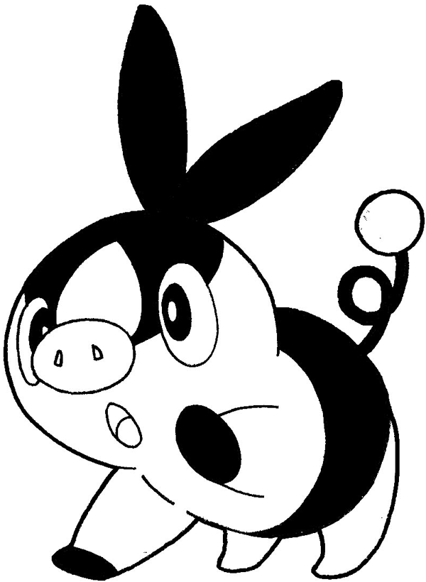 How to draw Tepig from Pokémon from with easy step by step drawing tutorial