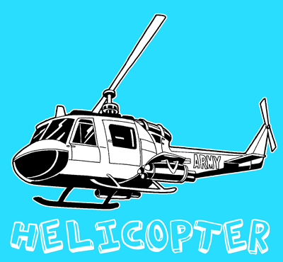 How to Drawing Helicopter with Easy Step by Step Drawing Lessons and Tutorials for Kids, Teens