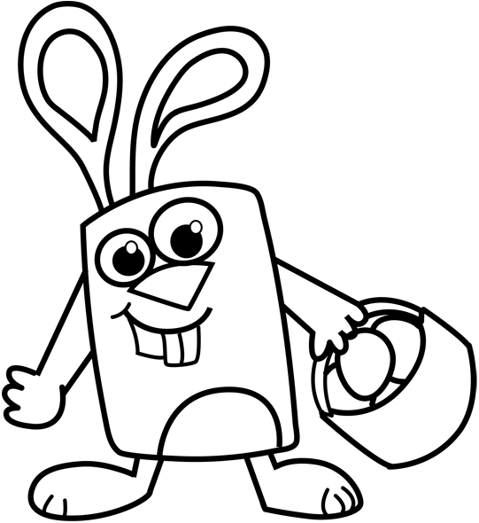 How to draw Simple Easter Bunny with easy step by step drawing tutorial