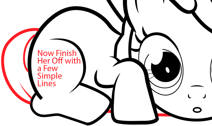 Step 13 : Drawing Apple Bloom from My Little Pony in Easy Steps Lesson
