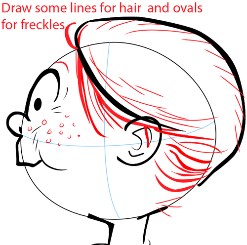 Step 5 : Drawing a Girl with a Flower for Mother's Day or Valentine's Day in Easy Steps Lesson Step 5 : Drawing a Girl with a Flower for Mother's Day or Valentine's Day in Easy Steps Lesson