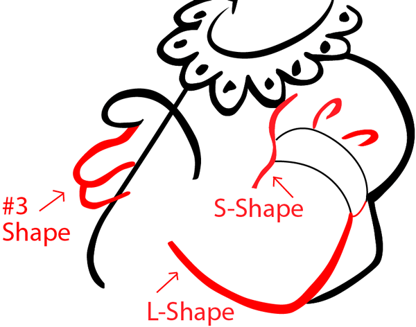 Step 8 : Drawing a Girl with a Flower for Mother's Day or Valentine's Day in Easy Steps Lesson Step 8 : Drawing a Girl with a Flower for Mother's Day or Valentine's Day in Easy Steps Lesson