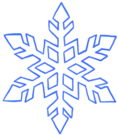 How to Draw a Snowflake Step by Step Drawing Tutorial