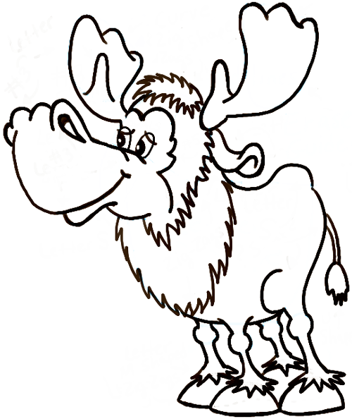 How to Draw a Cartoon Moose with Step by Step Lesson