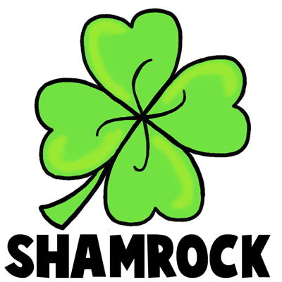 How to Draw a Four Leaf Clover or Shamrocks for Saint Patricks Day