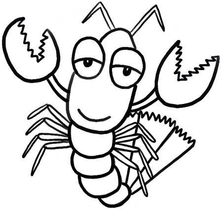 How to Draw Cartoon Lobsters with Easy Step by Step Drawing Tutorial for Kids