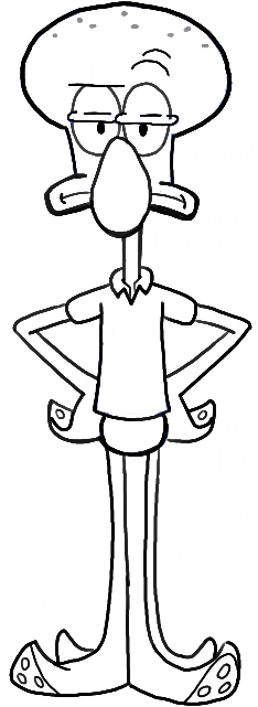 How to Draw Squidward from Spongebob Squarepants with Easy Step by Step Drawing Tutorial
