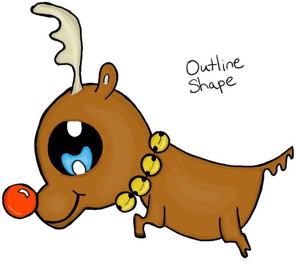 Finished Drawing of Chibi Reindeer