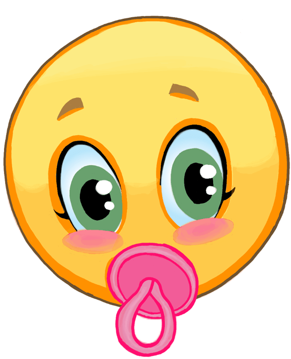 Finished Drawing of Baby Face Emoji