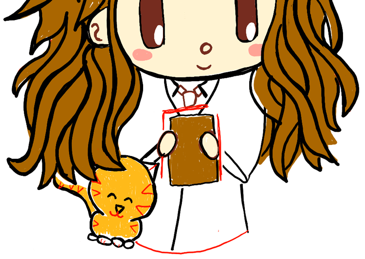 step09-how-to-draw-cute-chibi-hermione-Crookshanks