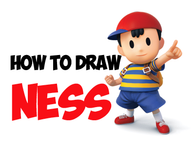 learn how to draw ness from super smash bros.