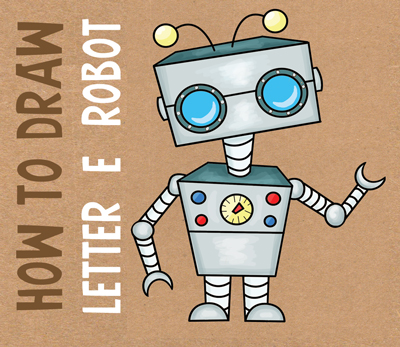 How to Draw Cartoon Robots Drawing Lesson