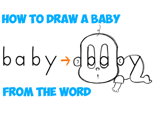 learn how to draw cartoon baby from the word word toons