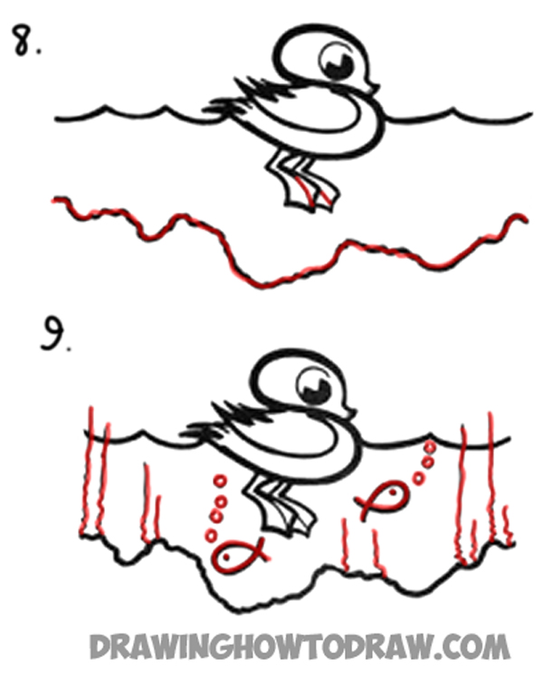 drawing baby ducklings simple steps drawing tutorial